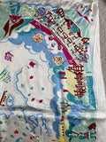 Vintage Festival of Britain Novelty Print Scarf 1951