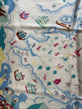 Vintage Festival of Britain Novelty Print Scarf 1951