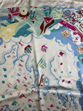 Vintage Festival of Britain Novelty Print Scarf 1951