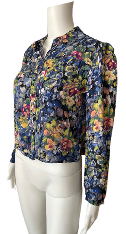 Lovely Floral 1940’s Crepe Blouse